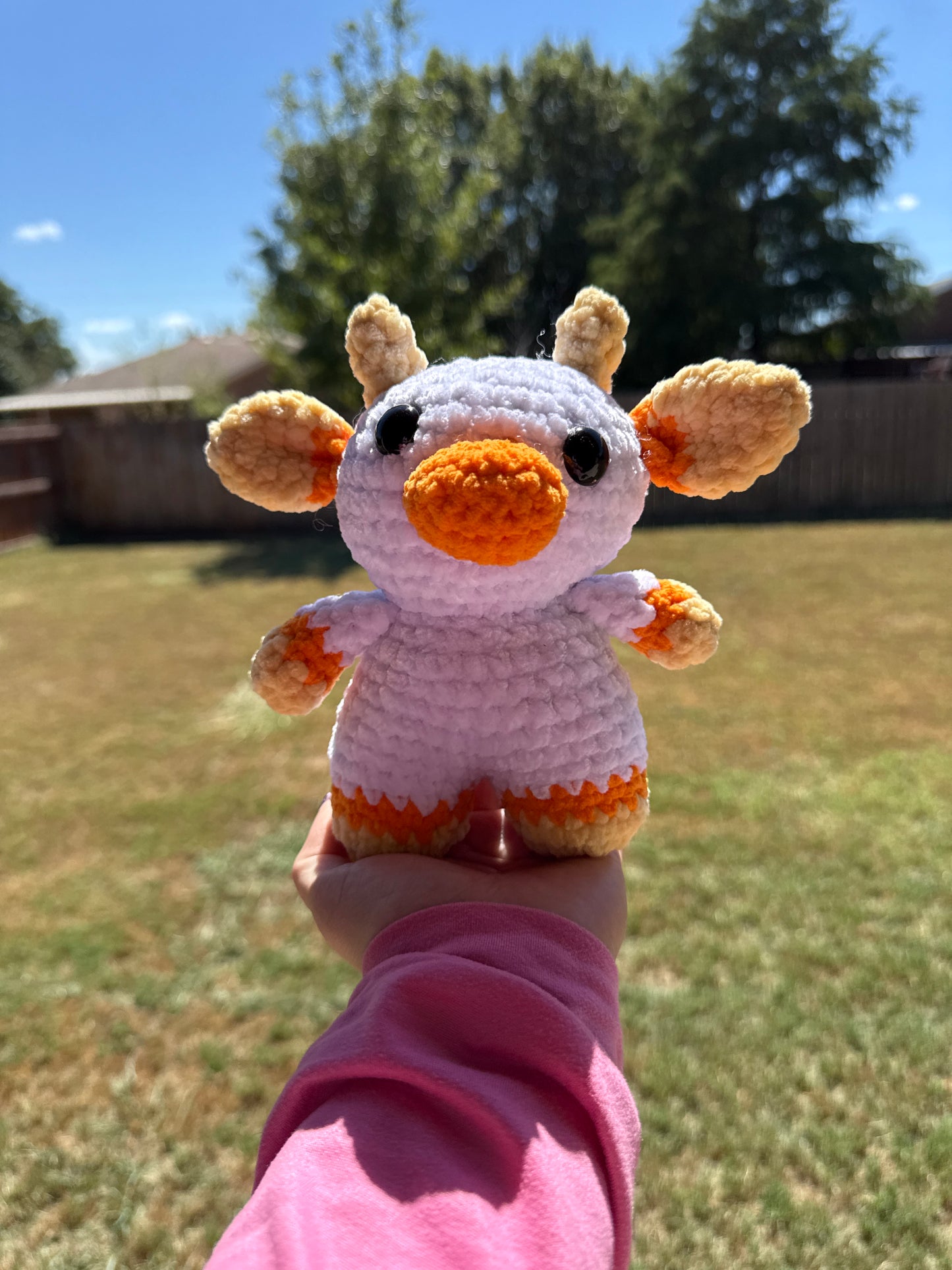Candy Corn Cow Crochet Plushie