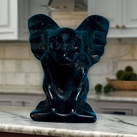 Black Obsidian Gargoyle Carving