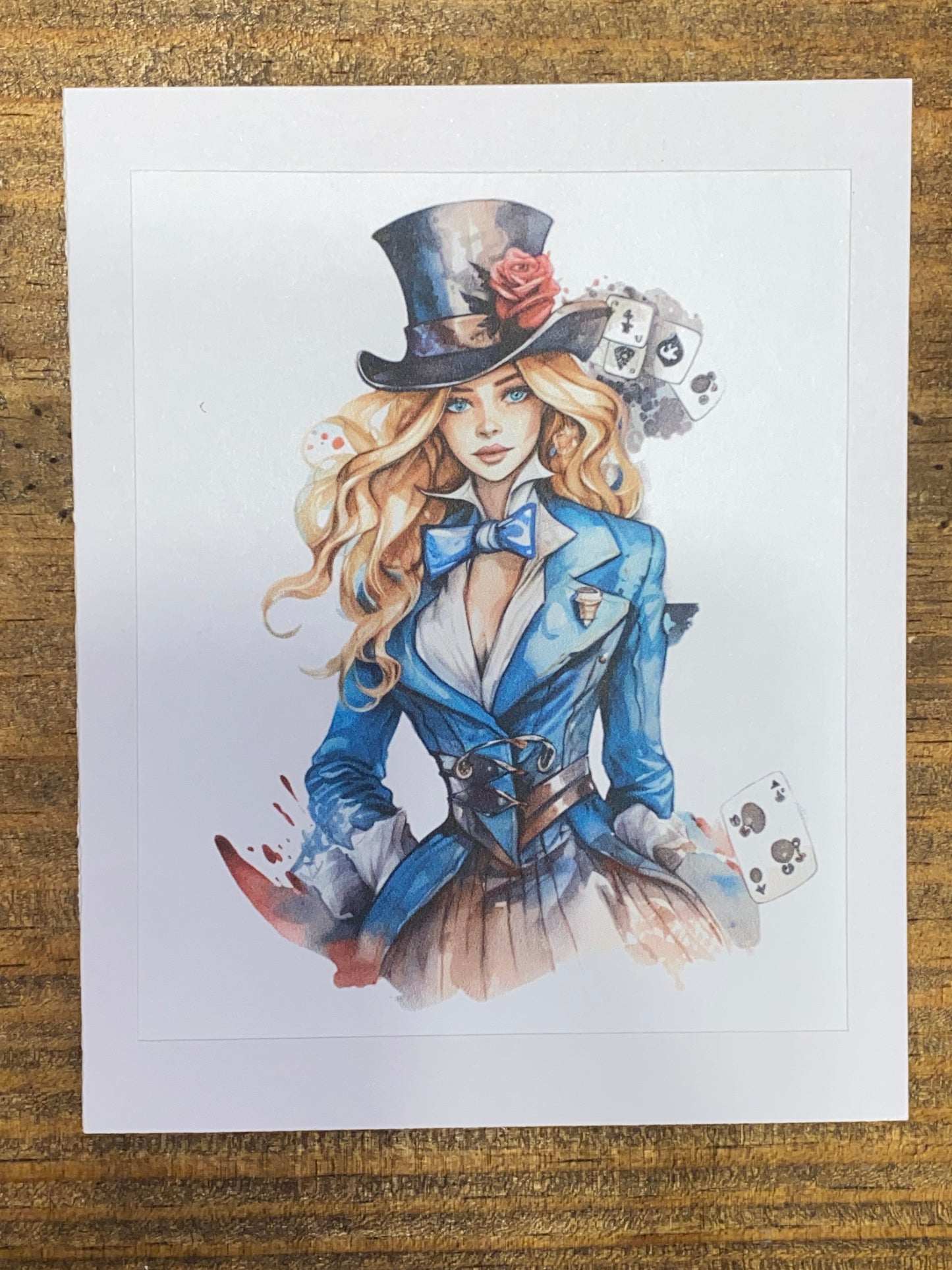 Steampunk Alice Watercolor Notecards