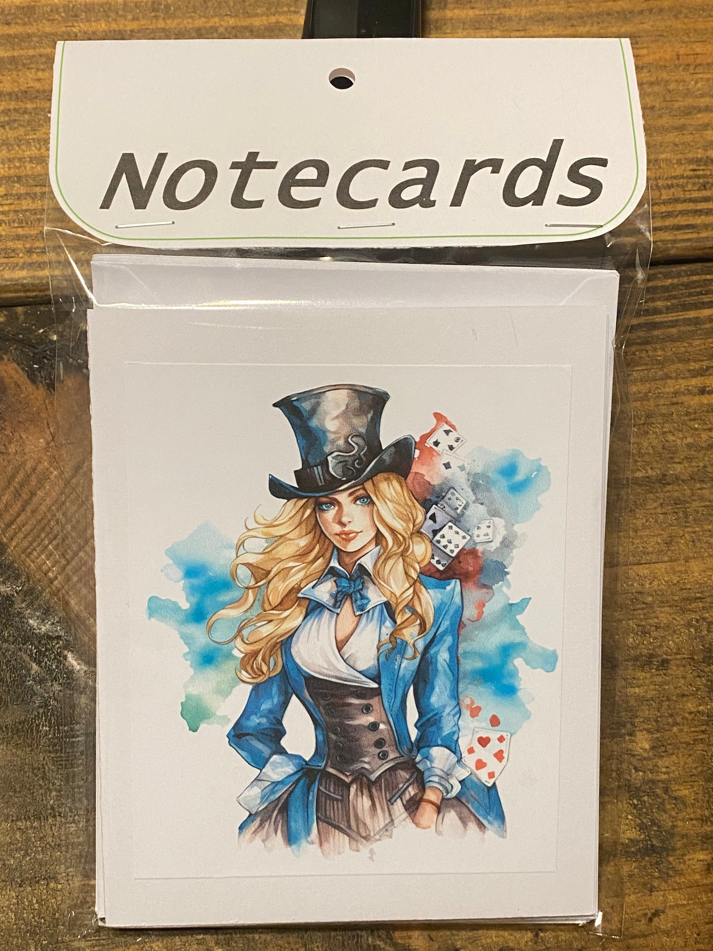 Steampunk Alice Watercolor Notecards