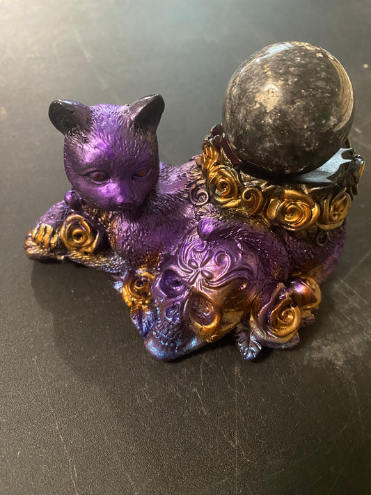 Cat and Skull Sphere Holder