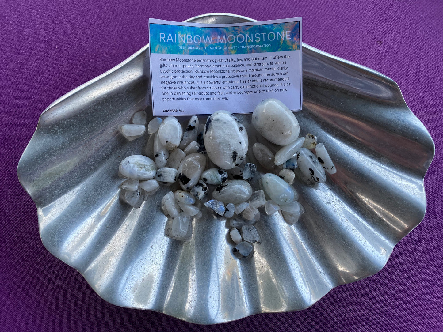 Rainbow Moonstone Tumbles