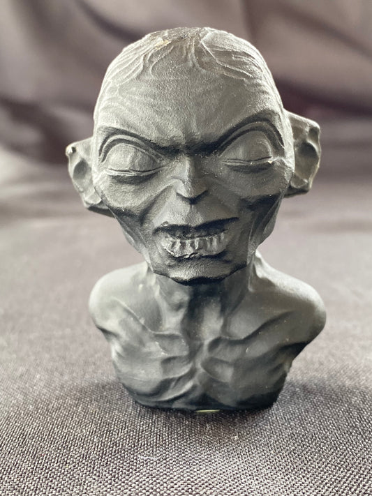 Gollum Smeagal Black Obsidian Carving