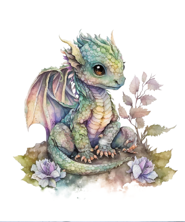 Baby Green Dragon Prints