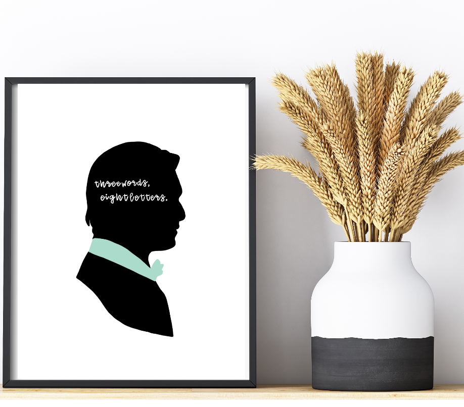 Chuck Silhouette Wedding Quote Print/Poster