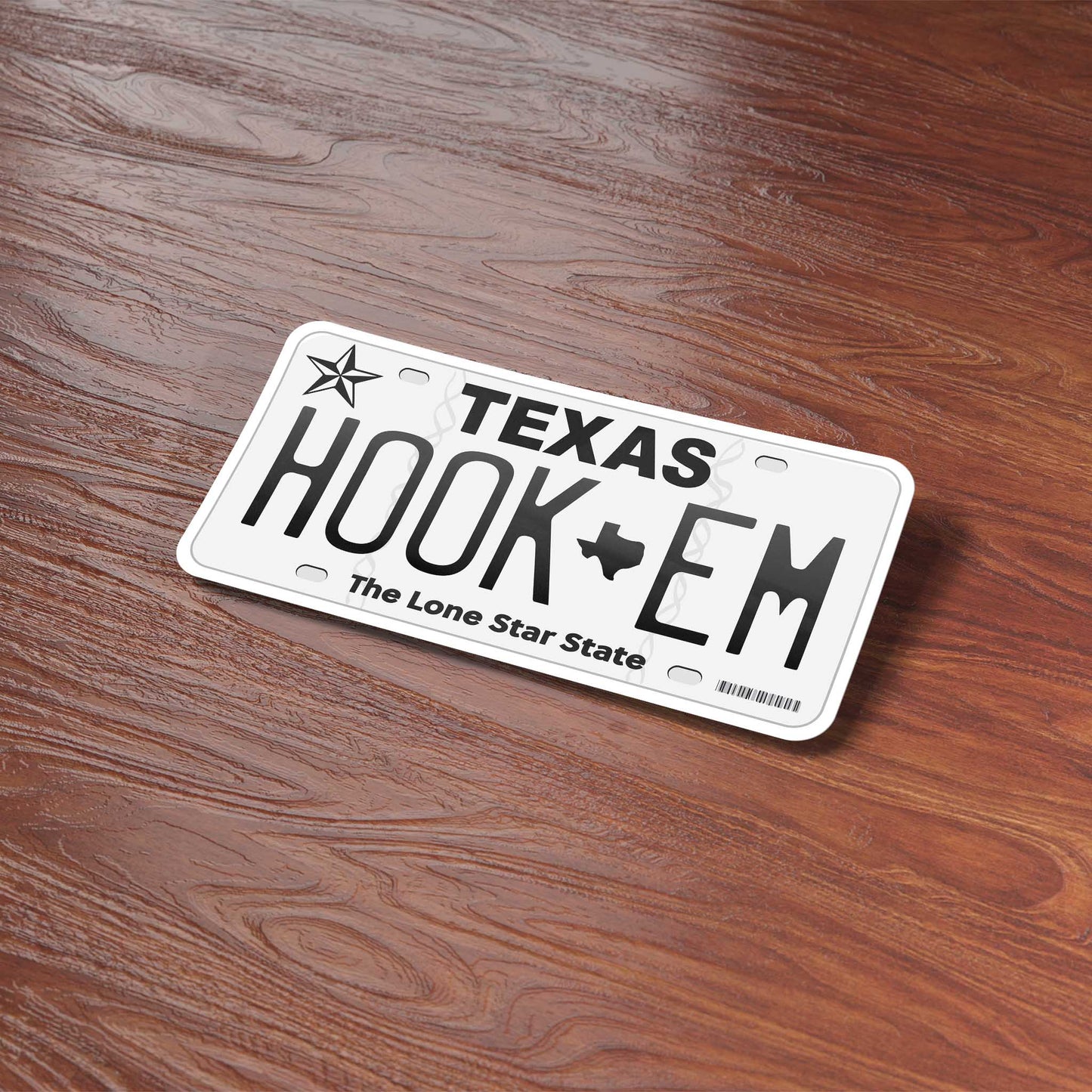 Hook Em Texas License Plate Sticker