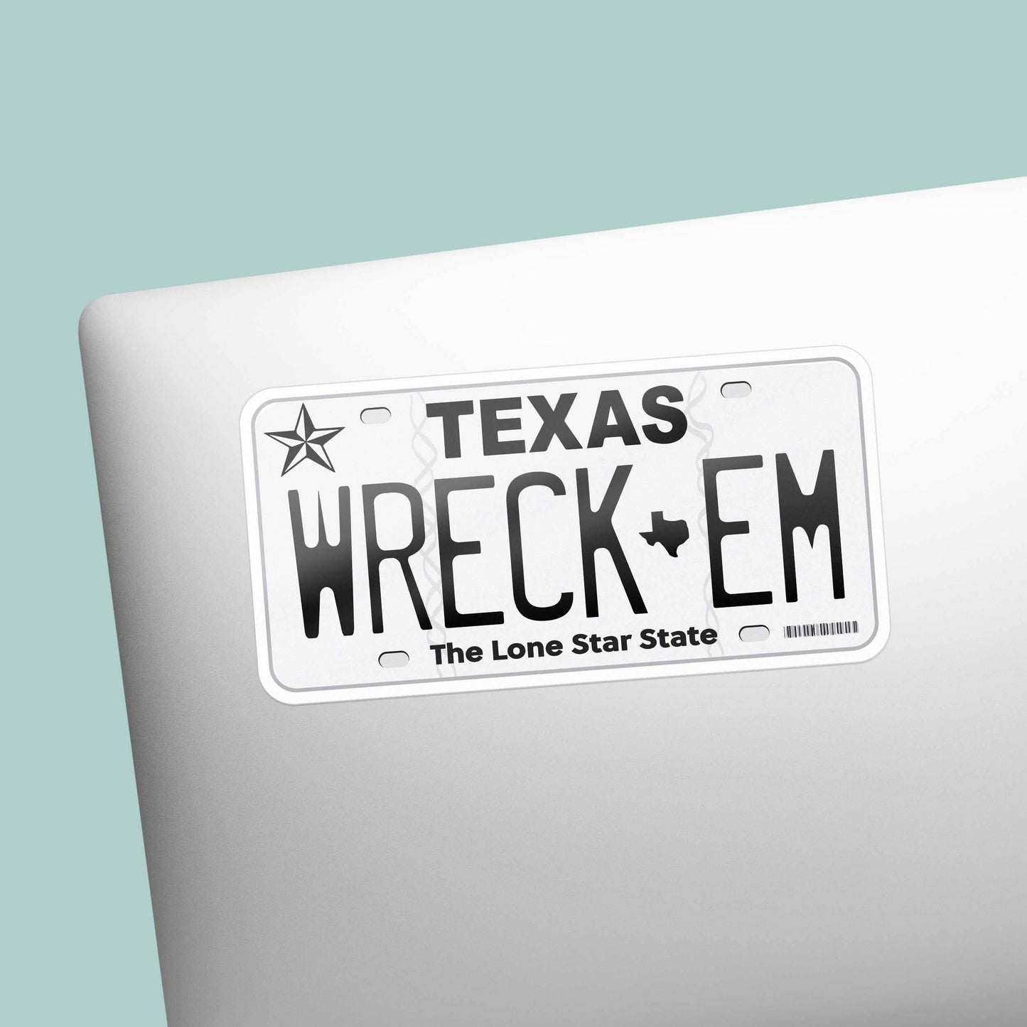 Wreck Em Texas License Plate Sticker