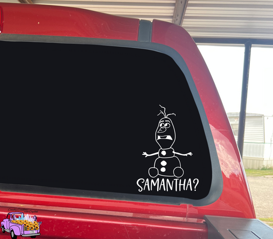 Olaf - Samantha? Decal