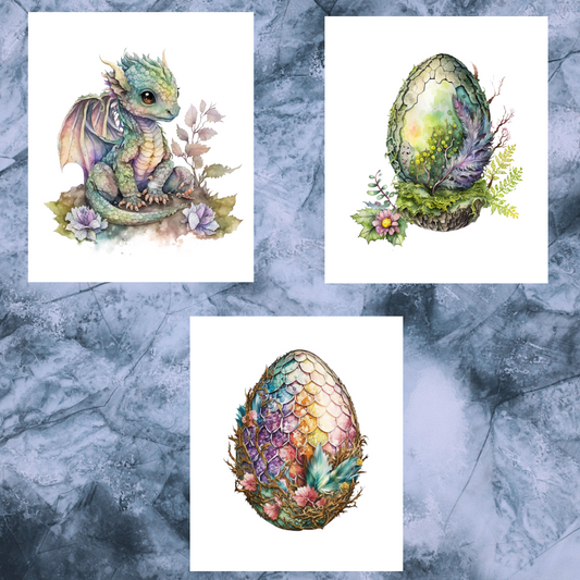 Baby Green Dragon Prints