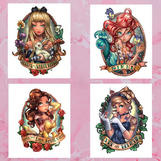 Tattoo Princesses Unframed Prints