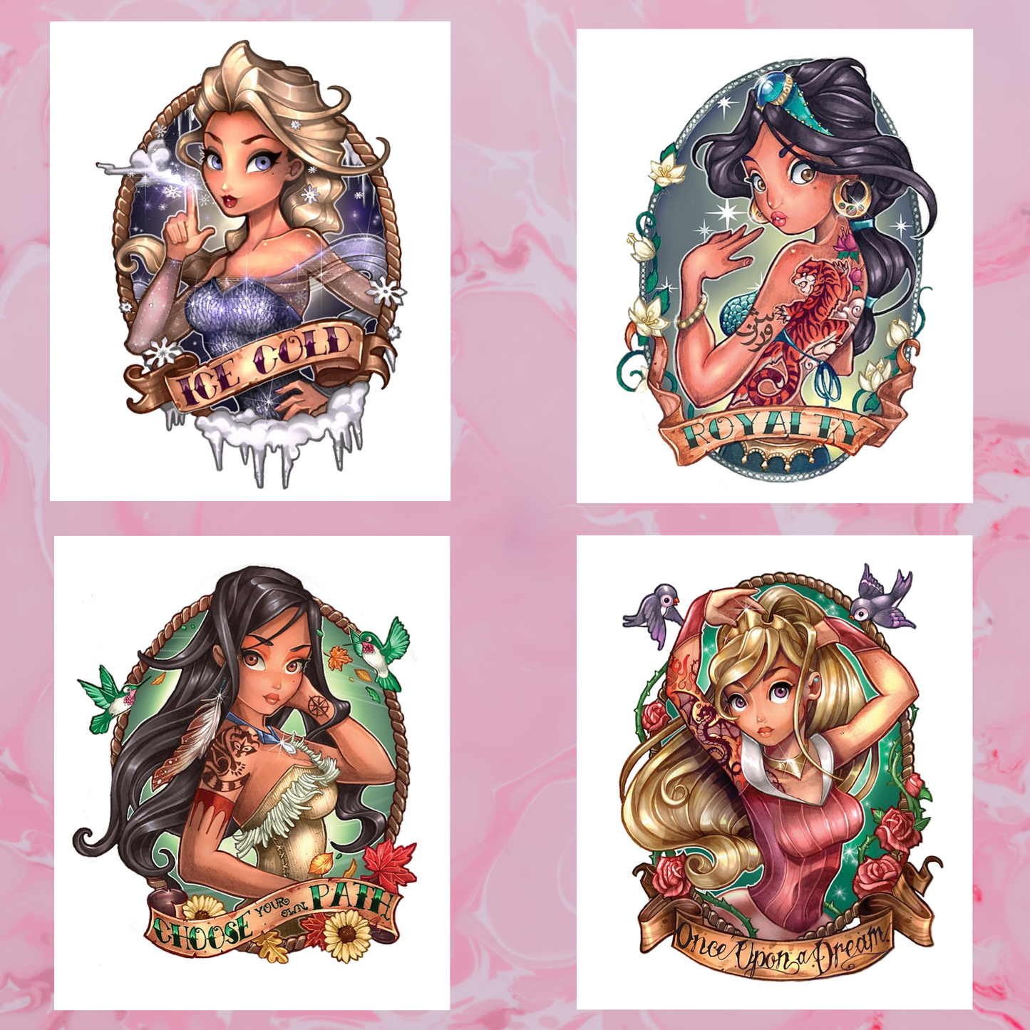 Tattoo Princesses Unframed Prints