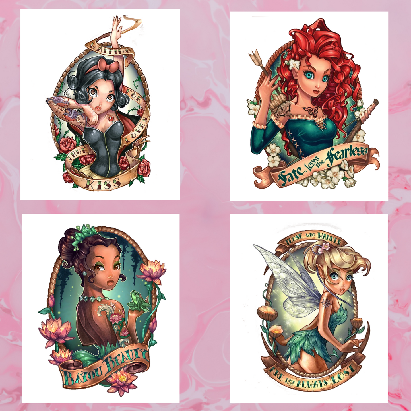 Tattoo Princesses Waterproof Stickers