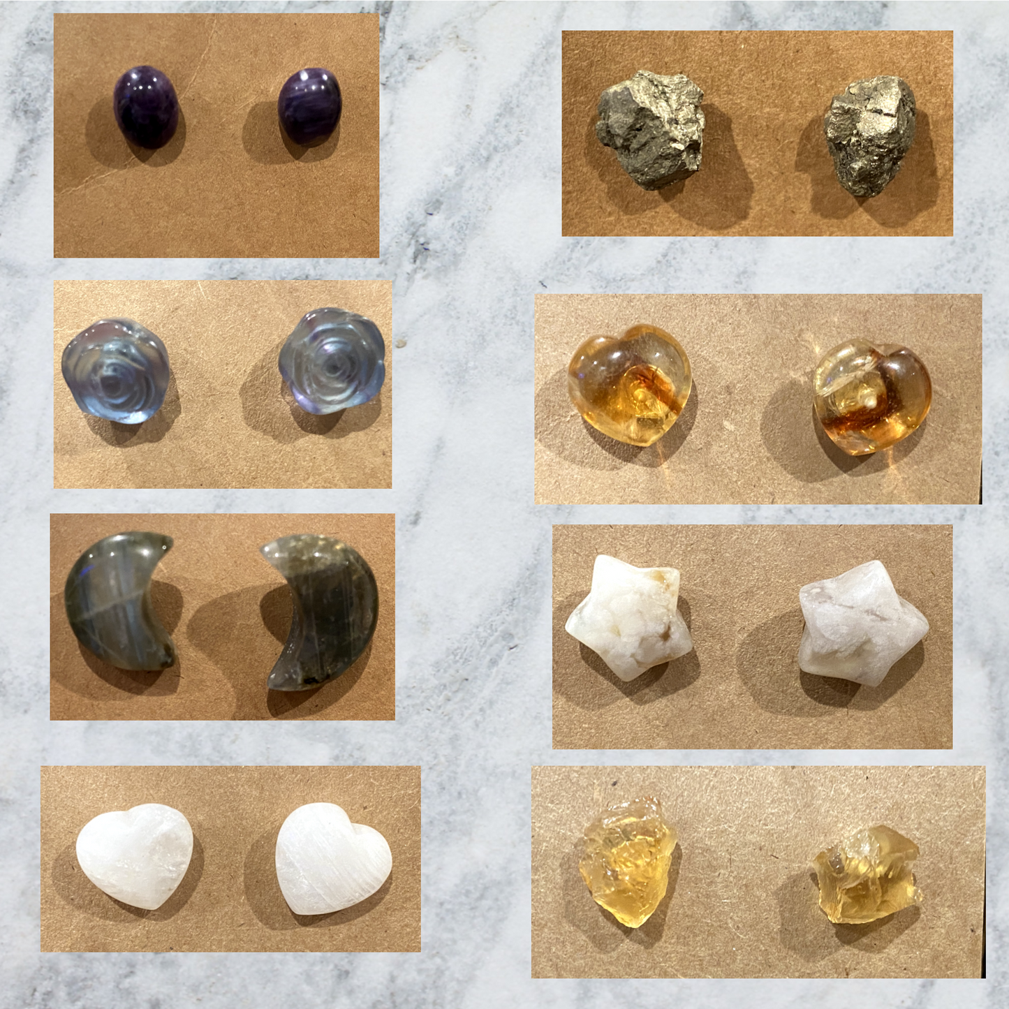 Gemstone Stud Earrings