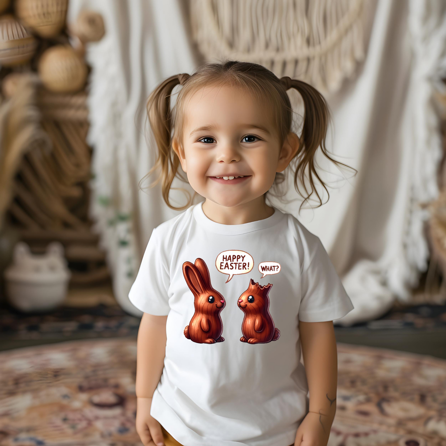 Chocolate Bunny Happy Easter Toddler T-shirt