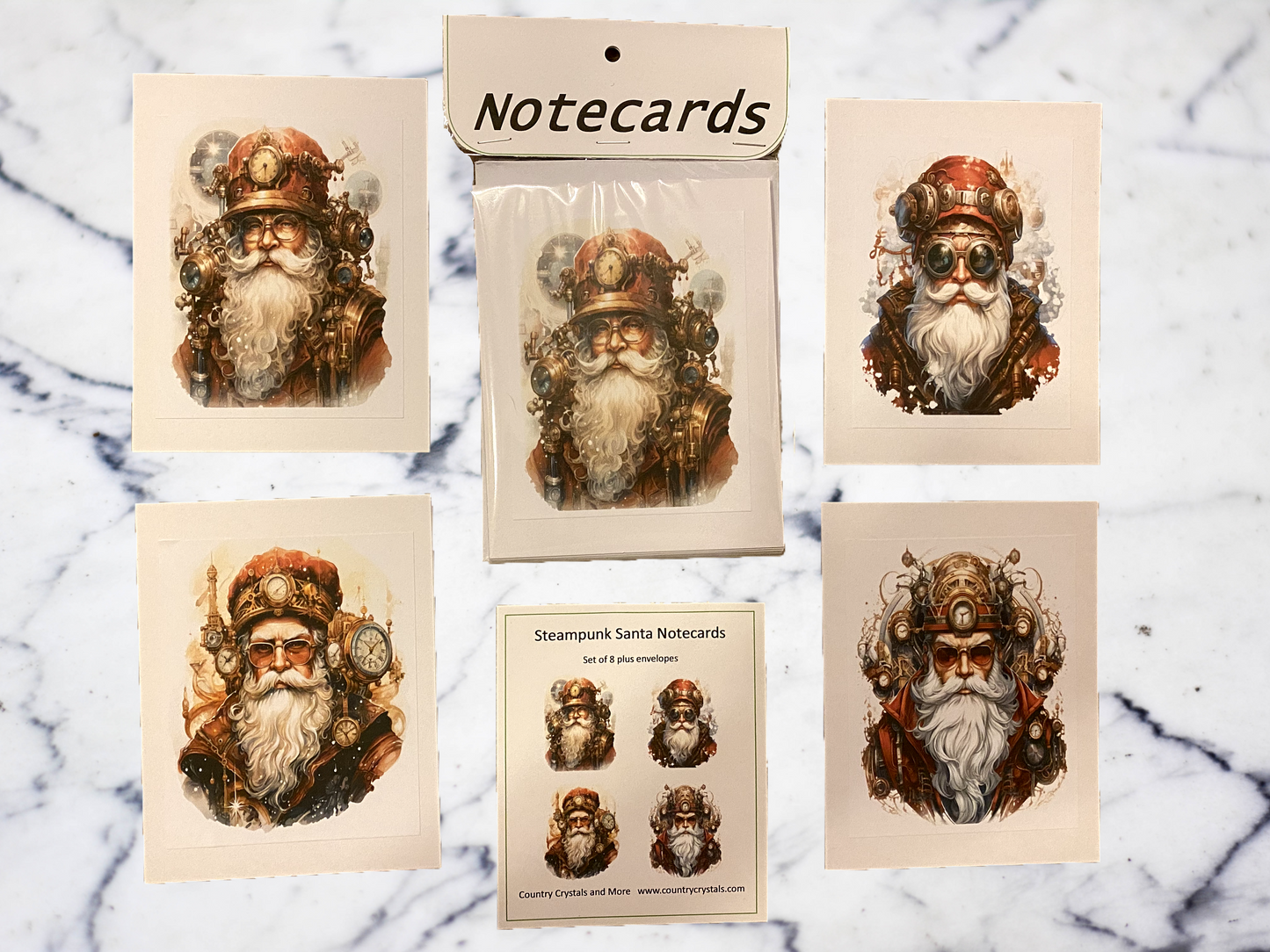 Steampunk Santa Notecard Set