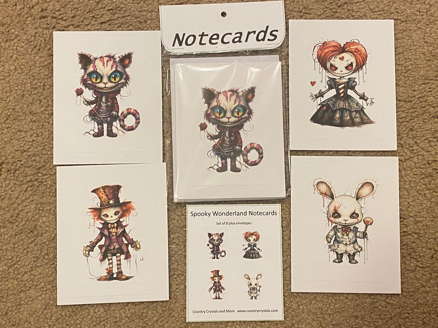 Spooky Wonderland Handmade Watercolor Notecard Sets