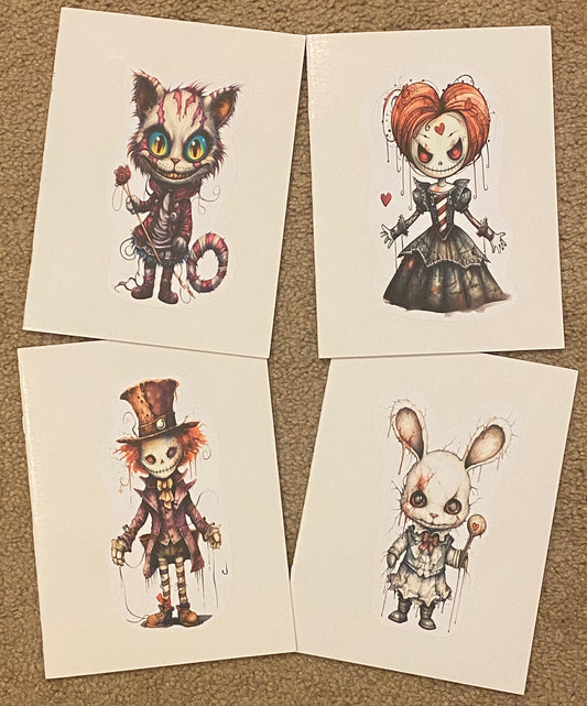 Spooky Wonderland Watercolor 16 page Blank Page Journals