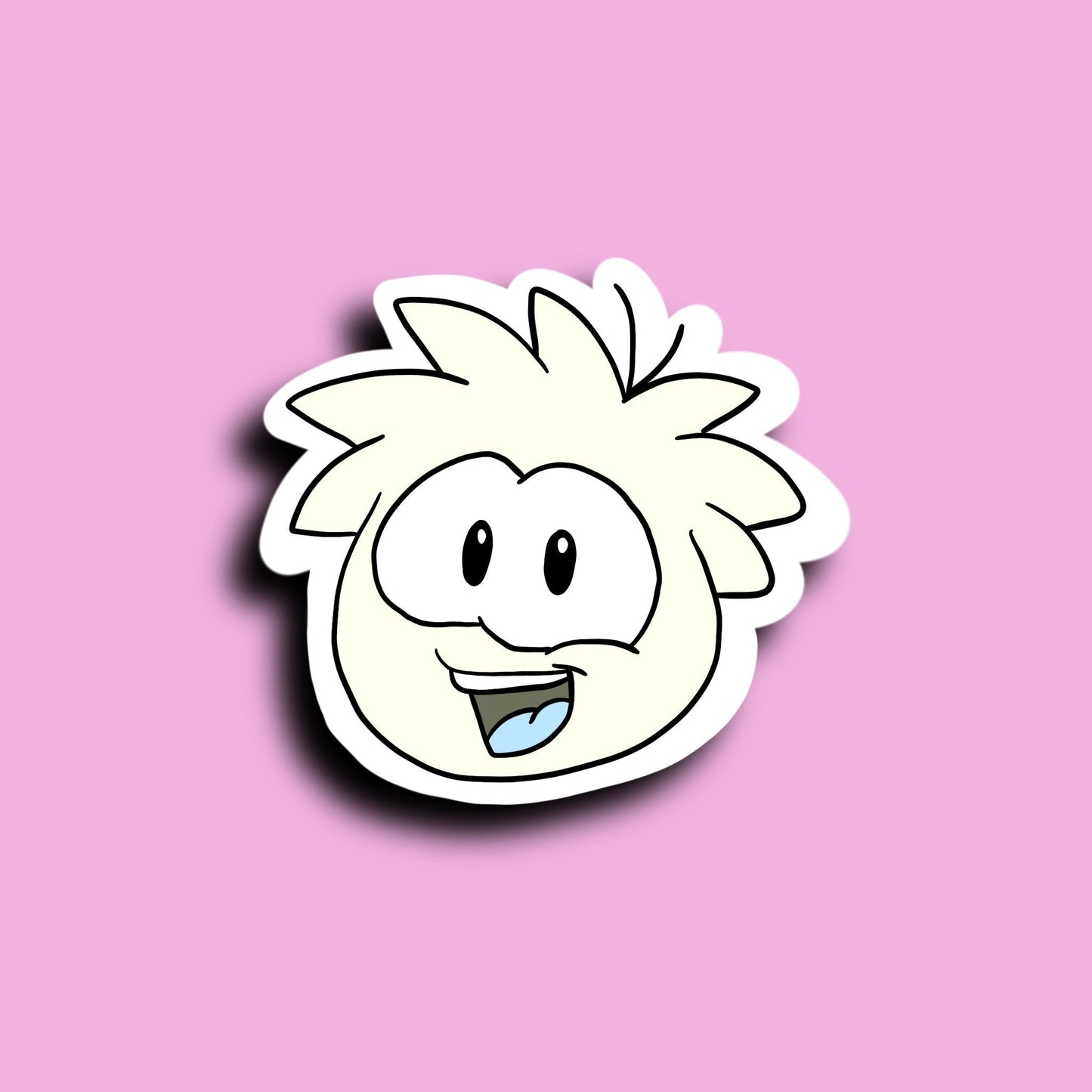 White Puffle Inspired Stickers