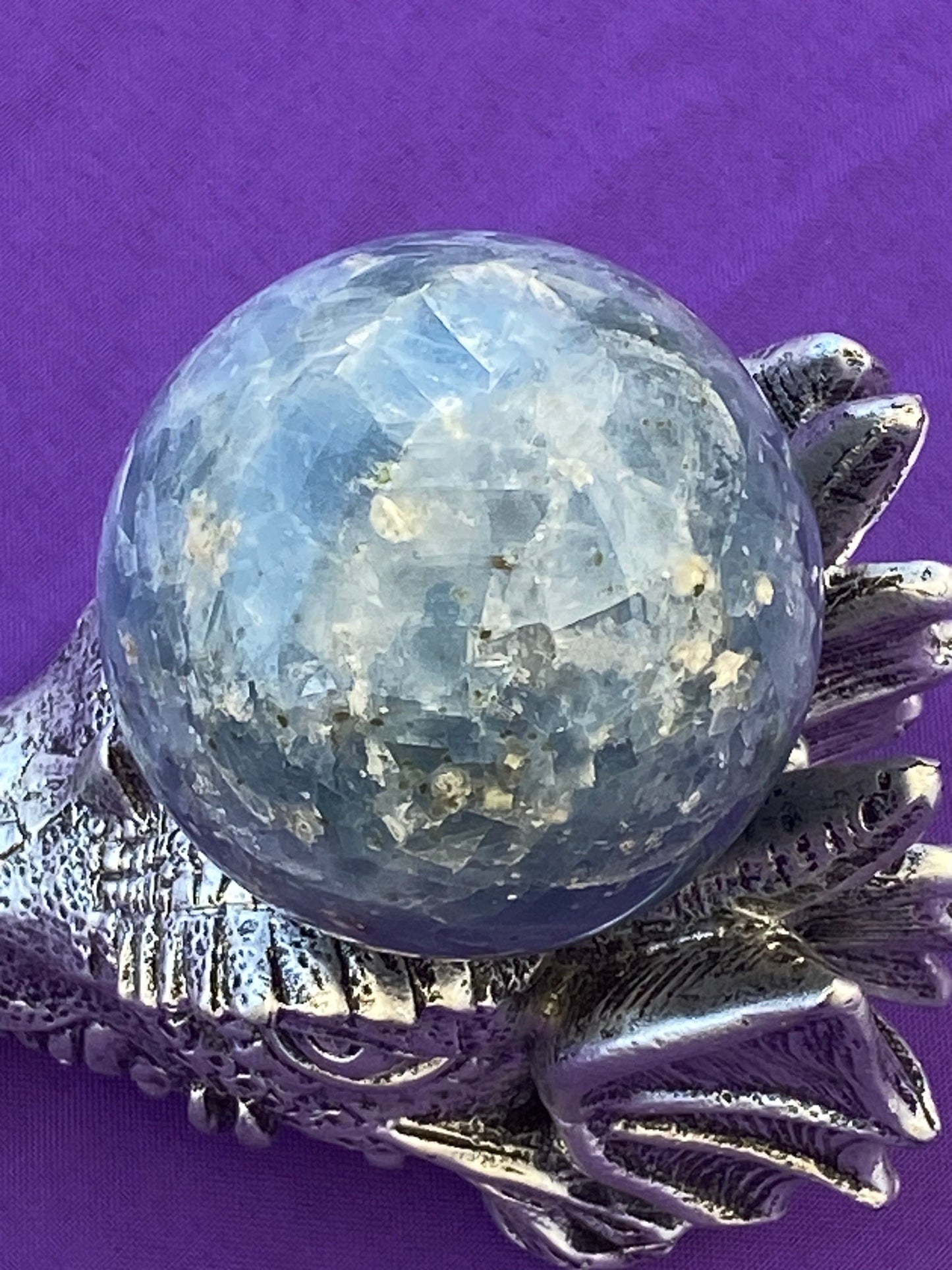 Blue Calcite Sphere 65mm