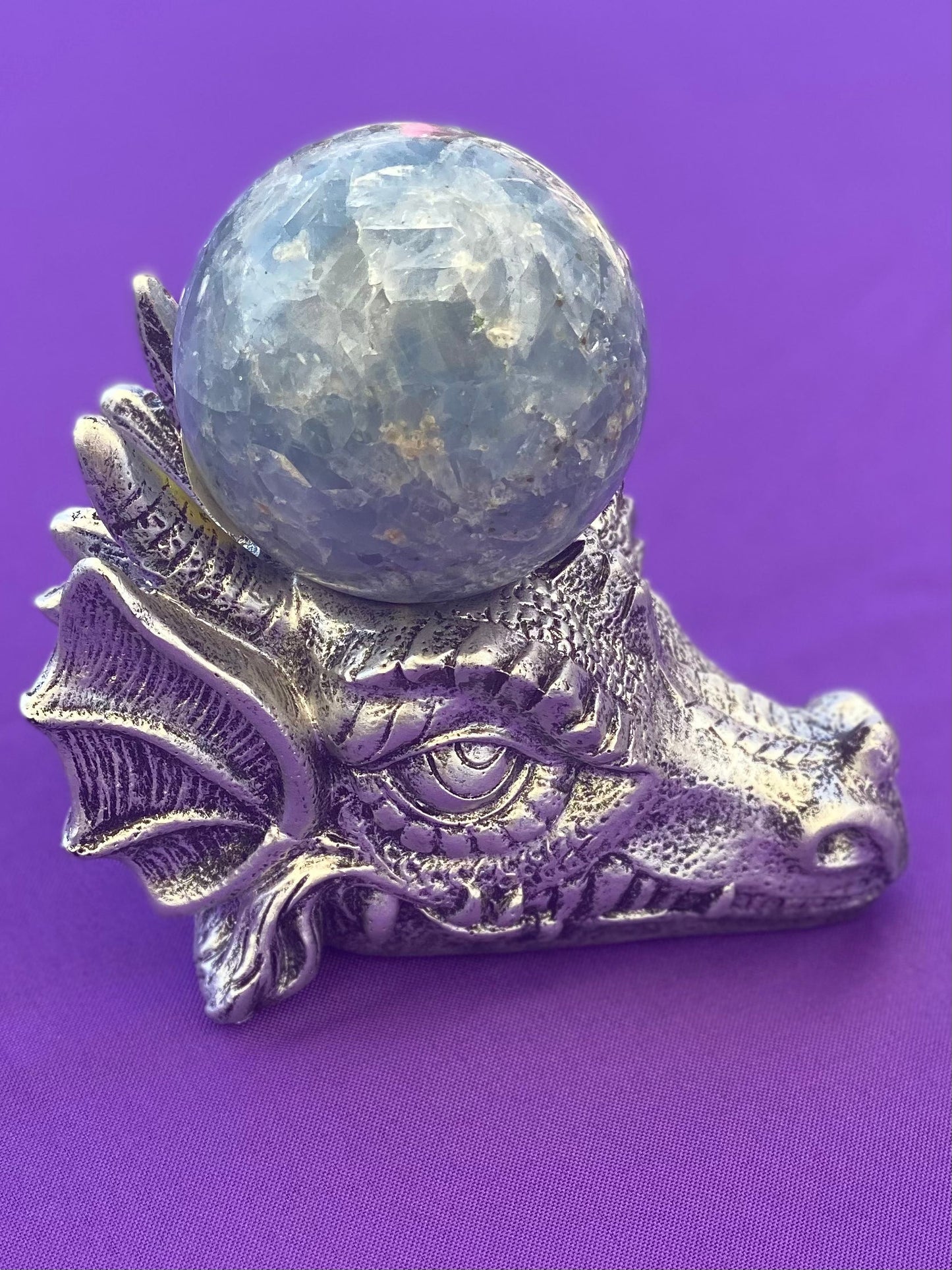 Blue Calcite Sphere 65mm