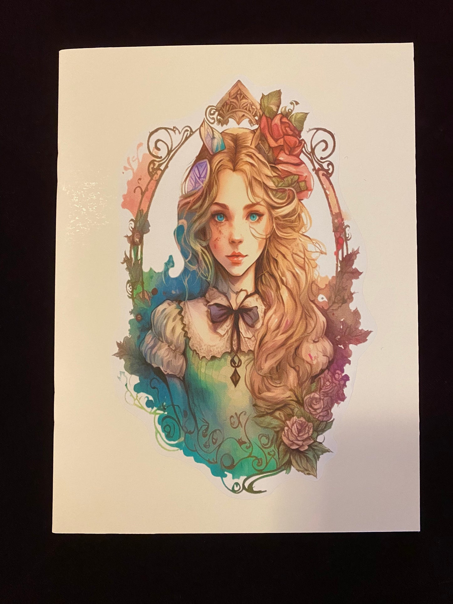 Alice in Wonderland Watercolor  32 page Blank Page Journals